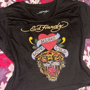 Ed Hardy Baby Tee with Vibrant Design